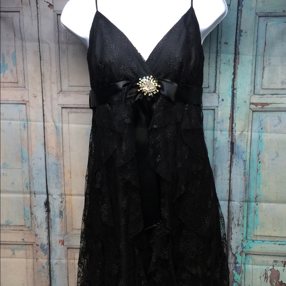 CACHE Lace with Brooch/Bow Cocktail Dress - Picture 1 of 6